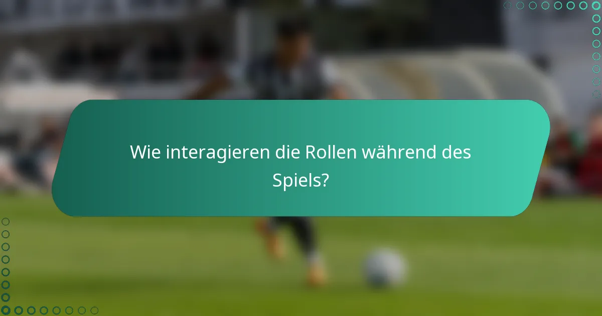 Wie interagieren die Rollen während des Spiels?